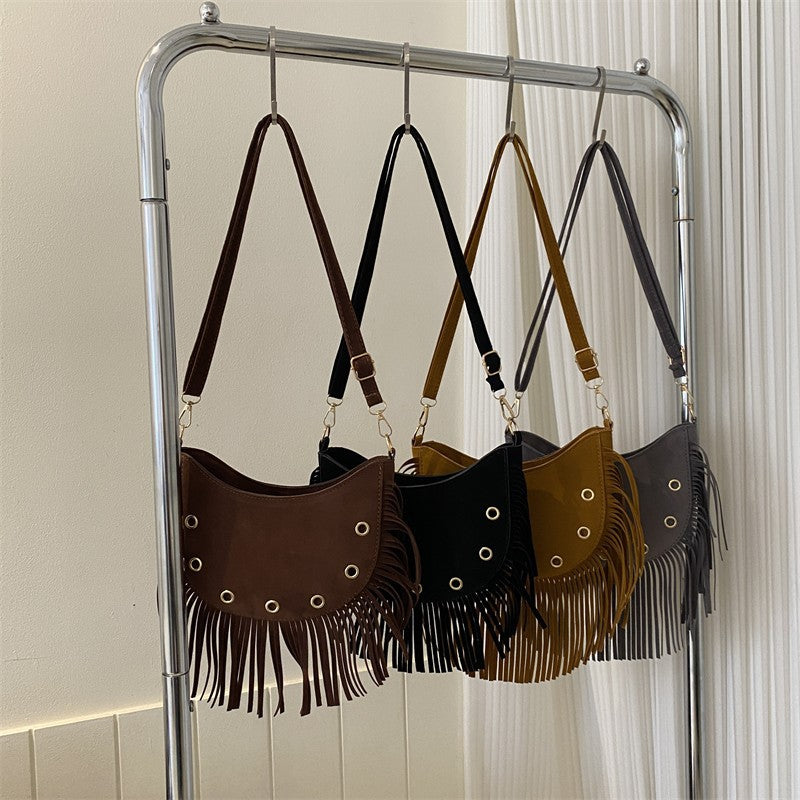 Wholesale Western Style Tassel PU Crossbody Bag
